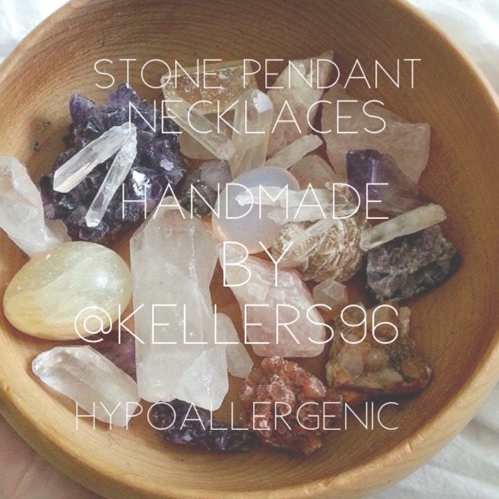 🌸Lavender Druzy Stone Raw Cut Necklace- NO NICKEL - Picture 10 of 12